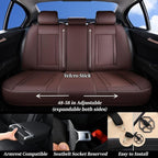 Coverado Car Seat Covers Full Set, Front Seat Cover and Back Seat Covers for Cars, Faux Leather Waterproof Seat Covers, Car S