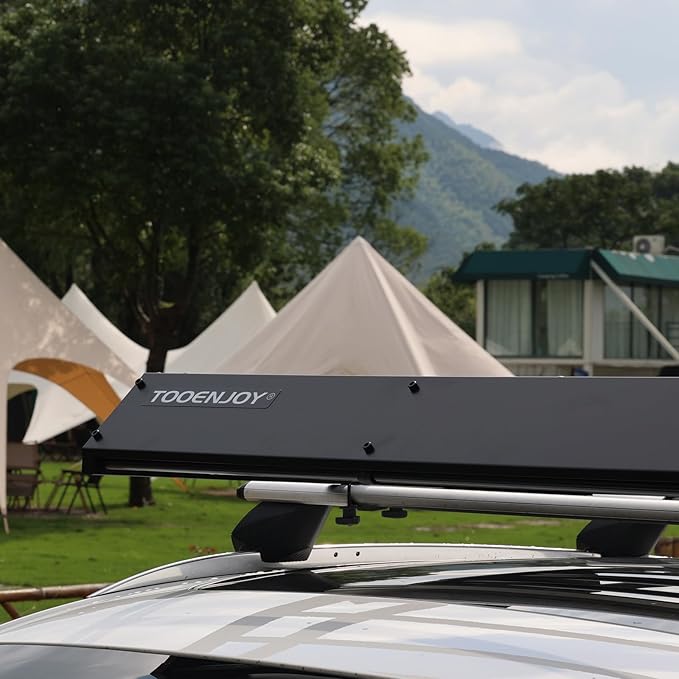 TOOENJOY 59 x 35.4 x 4.7 Inch Roof Cargo Basket Carrier, Car Top Luggage Holder for Car, SUV and Pickup, 200 LBS Capacity