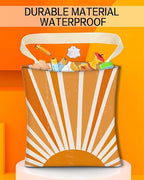 Car Garbage Can, Car Trash Bag, Car Garbage Bag, Hanging Car Trash Can for Car Accessories, Vehicle, Travelling, Camping, Cute Car Back Seat Organizer, Retro Sun Design