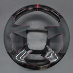 MEWANT Steering Wheel Wrap for Chevy Silverado 1500 Astro Blazer C/K Made of Shiny PU Carbon Fiber Embossed Faux Leather