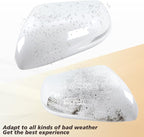 Left and Right Side Mirror Cap Covers With Trun Signal Compatible With 2017-2022 Honda CR-V CRV,2016-2022 Honda HRV HR-V Side Outer Rearview Wing Mirror Cap White Replace#76201-T1W-A01(2PC)