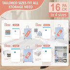 Cozy Essential Travel Vacuum Storage Bags with Rechargeable Cordless USB Pump for Luggage, Suitcase, Carry-on Size Vacuum Sea