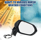 Passenger Side Mirror Assembly Compatible with Toyota Corolla 2020-2025 Heated with Turn Signal, Power Adjustable Glass Replace 8791012F80, TO1321394, 8791002926 Black (6Pin Right)