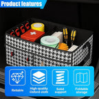 Car Trunk Organizer, Waterproof 600D Oxford Cloth Backseat Car Organizer, Large-capacity Collapsible Multi Compartment