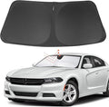 Front Windshield Sun Shade Foldable Car Front Window Sun Shade Windshield Shade Custom Fit for 2011-2023 Dodge Charger Block UV Rays Accessories Heat Keep Car Cooler