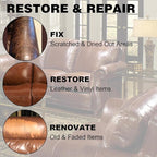 Leather Recoloring Balm, 12oz Large Size Leather Dye, Color Restorer, Scratch Repair, Furniture & Couch Restorer Kit, Repair 