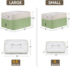 BALEINE 2 Pack Fabric Closet Storage Bins for Shelves, Linen Closet Organizers and Storage, Decorative Baskets for Organizing