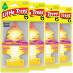 LITTLE TREES Car Air Freshener | Hanging Tree Provides Long Lasting Scent for Auto and Home | 24 Air Fresheners |Sunset Beach