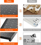 TORACK 4 PCS 12"x16" Metal Pegboard Panels for Garage, Workbench, Shop, Tool Organizer Peg Board with 1/8" & 1/4" Holes, Modu