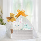COMFY-HOMI 13" x 8.5" x 5.1" Storage Baskets for Organizing | Cotton Rope Woven Basket | Toy Storage Bin Box | Basket for She
