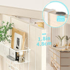 Kaiferty Over The Door Hooks Organizer,Door Hanger Door Storage with Basket,Over The Door Towel Rack Coat Hooks with 12 Hooks