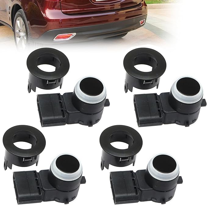 XQSMWF 4Pcs Bumper Parking Sensor and Retainer Fit for Acura MDX RLX 2014-2016 TLX 2015-2016 3.5L, Replace 39680TZ5A01 39681TZ5A0 39680-TZ5-A01 Parking Aid Sensor Black