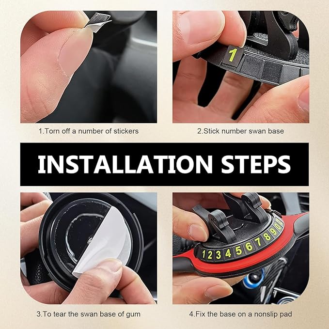 1 PC Multifunctional Car Anti-Slip Mat, PVC Extra Large Pad with Phone Holder, Dashboard Organizer with Temporary Number, Uni