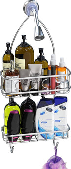 Simple Houseware Stainless Steel Bathroom Hanging Shower Head Caddy Organizer (24 x 10.2 x 4.25 inches)