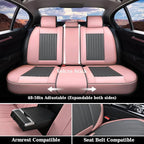 Coverado Car Seat Covers Full Set, Nappa Leather Seat Covers for Cars, Waterproof Car Seat Covers Front Seats and Back, Autom
