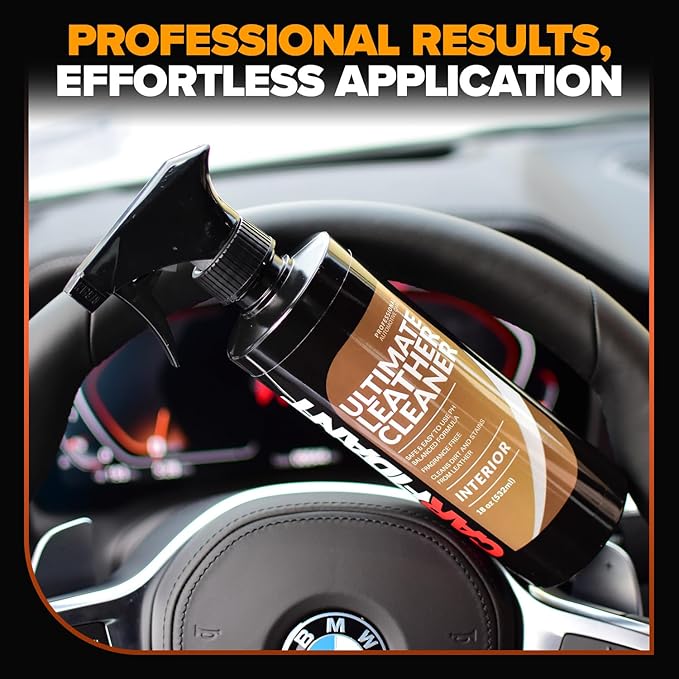 Leather Couch Cleaner - pH Neutral, Non-Toxic & Non-Greasy - Gently Removes Stains & Restores Natural Look - Safe for Car Lea
