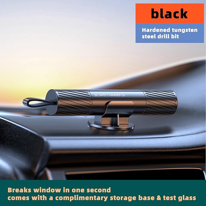 2025 Upgraded Car Safety Hammer - Safe Hammer, Window Breaker & Seatbelt Cutter Emergency Escape Tool, Glass Breaker for Land