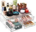 ZHIAI stackable storage drawer, cosmetics storage box, cosmetics and beauty product storage organizer, suitable for makeup ro