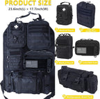 Universal Tactical Car Seat Back Organizer Bag Tactical Molle Vehicle Organizers Panel Vehicle Protector Organizers with 5 Detachable Pouches for Car (Upgraded B black)
