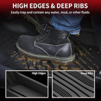 LASFIT Floor Mats Fits for Hyundai Sonata 2020-2026 (Only for FWD & Gas) & Kia K5 2021-2025 (Only for FWD) Custom Fit TPE All Weather Floor Liners Car Mats Accessories, Black
