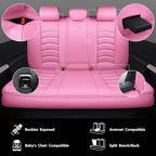 CAR PASS 3D Foam PU Leather Car Seat Covers, Universal Seat Covers Full Sets for Trucks SUV Sedan Automotive Seat Covers Armr