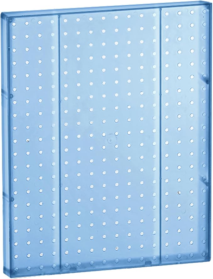 Azar Displays 771620-BLU Plastic Pegboard for Wall Organization - Garage Tool Organizer Wall Mount (Pack of 2) - 1-Sided Dura