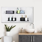 Kokone 6 Pack Magnetic Pegboard Shelves with Lip Around The Edge, 10x4.3 Inch Metal Peg Board Shelves Accessories for Storing