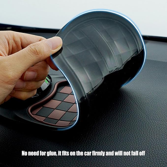 S-SNAIL-OO Multifunction Car Anti-Slip Mat, Multifunction Car Dashboard Mobile Phone Holder with Temporary Parking Number Pad