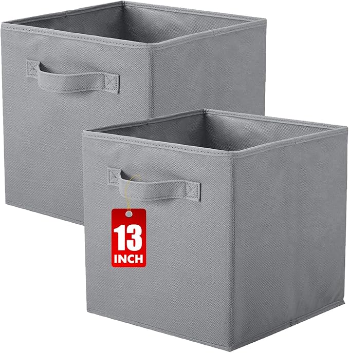 ShellKingdom Storage Bins, Foldable Fabric Storage Cubes And Cloth Storage Organizer Drawer For Closet And Toys Storage, 13 X