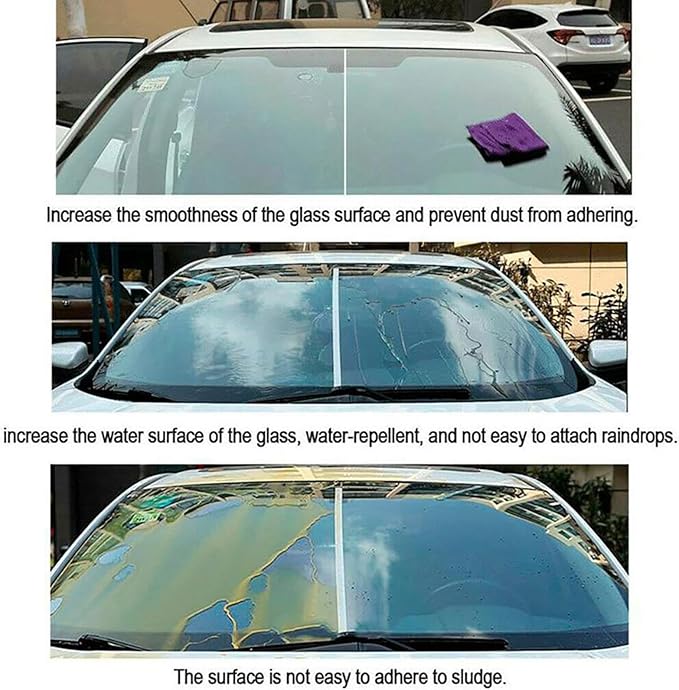 Car Glass Coating – Rainproof Agent, Hydrophobic Spray | Windshield Protector, Water Repelling Agent, Rain Guard Spray, Car C