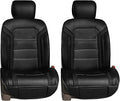 FH Group Front Set Faux Leather Car Seat Cushions - Seat Covers for Low Back Seat, Universal Fit, Airbag Compatible Seat Cove