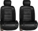 FH Group Front Set Faux Leather Car Seat Cushions - Seat Covers for Low Back Seat, Universal Fit, Airbag Compatible Seat Cove