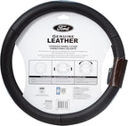 Plasticolor 006743R01 Ford Genuine Leather Steering Wheel Cover