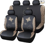 Flying Banner Butterfly car seat Covers ful Set Fashion Universal Lady Woman Female Rear Bench Split Colorized (Full Set - Fa