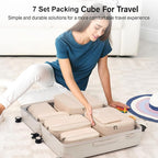 Hanke 7 Set Compression Packing Cubes for Travel, Expandable Large Packing Cubes for Suitcases and Backpack, Luggage Packing 