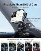 andobil Universal Car Phone Clip Holder [Military Sturdy, Firmly Grip & Never Slip] Ultra Stable Dashboard Cell Phone Mount for Car Dash Fits All iPhone 16 15 14 13 12 Pro Max Android Samsung GPS