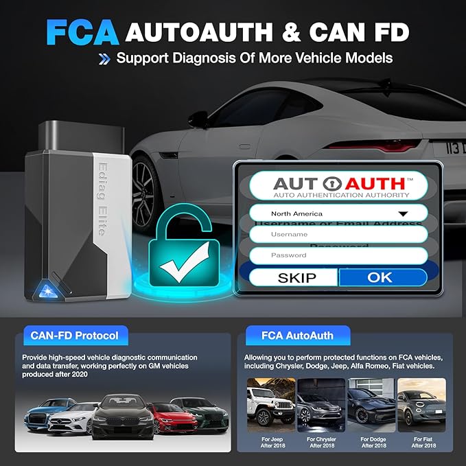 Ediag Elite KINGBOLEN Bluetooth OBD2 Scanner, Lifetime NO Cost Update Bidirectional Scan Tool for iOS & Android, Wireless Full