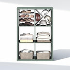 Furinno Cubic Closet Organizers and Storage, 6-Cube Closet Organizer, Open Shelf Closet Storage, Extra Thick Frame for Wardro