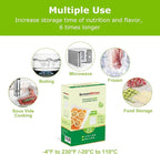 [2025 Upgraded] Bonsenkitchen 3 Rolls 11" x 16' + 3 Rolls 8" x 16' Vacuum Sealer Bags for Food with a Color Box, Easy to Stor