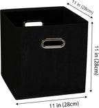 Yunkeeeper storage bins Cubes, Fabric Cube Organizer with Handle, Foldable Cube Bins for Cloth or Accessary Storage, 11x11x11