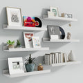 Fun Memories Picture Ledge Shelf, 16 Inch Long Floating Shelves Set of 6, Picture Shelf for Wall with Lip, Large Nursery Book
