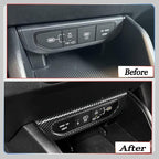 Center Console Switch Cover,for Kia K4 2024 2025 2026, Door Panel Cover,USB Panel Cover,Charging Port USB Hole Protective Cover - Carbon Fiber Protective Accessories