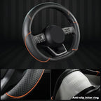 GIANT PANDA D Shape Steering Wheel Cover for Nissan Rogue Kicks - Auto Car Steering Wheel Cover Customized for Nissan Altima 