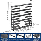 Mavivegue 10 Tiers Shoe Rack Tall Shoe Organizer Shoe Storage 55-65 Pairs Vertical Shoe Shelf Large Shoe Rack Organizer Stack