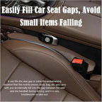 Leather Car Seat Gap Filler Universal for Car, SUV, Truck Fit Organizer Fill The Gap Between Seat and Console Stop Things from Dropping, Set of 2 (Brown)