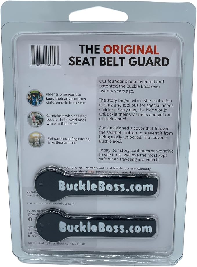 Buckle Boss Original Classic Seat Belt Lock | Original Seat Belt Guard Made with Strong ABS | for Special Needs Passengers | Easy Installation | Preventing Passengers from Unbuckling Their Seat Belts