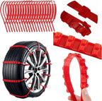 20 PCS Universal Emergency Tire Chains, Adjustable Plastic Anti-skid Ties, zip tie snow chains for Most Cars, SUV Trucks, zip