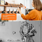 Evermagin 35" Coat Rack Wall Mount with Shelf, 4 in 1 Wall Mounted Coat and Key Hanger with 13 Hooks, Entryway Key Holder wit