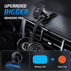 WixGear Magnetic Car Mount [2-Pack] - Universal Stick-On Dashboard Magnetic Phone Holder for Car, Strong Magnet Mount for Cell Phones & Mini Tablets with Swift-Snap Technology