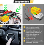 Jumper Cables with Adapter for DeWalt 20V Battery Jump Car Starter,12V Portable Car Starter,with 11AWG Jump kit Cable for Automotive Booster Cable Adapter(Battery not Included)